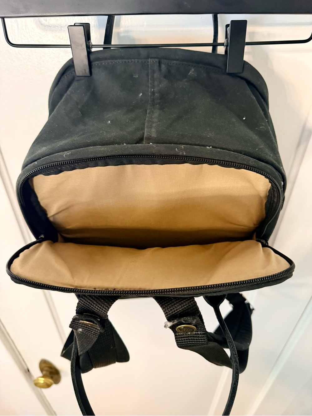 Fjallraven Kånken Black Leather-Trim Backpack - Picture 7 of 7